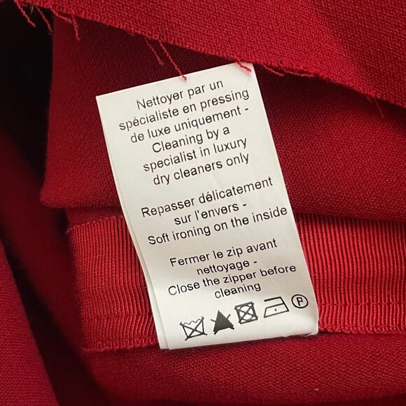 NWT Lanvin Bateau Neckline Midi Sheath Dress - Red - Size 38 EU/6 US - Picture 9 of 9